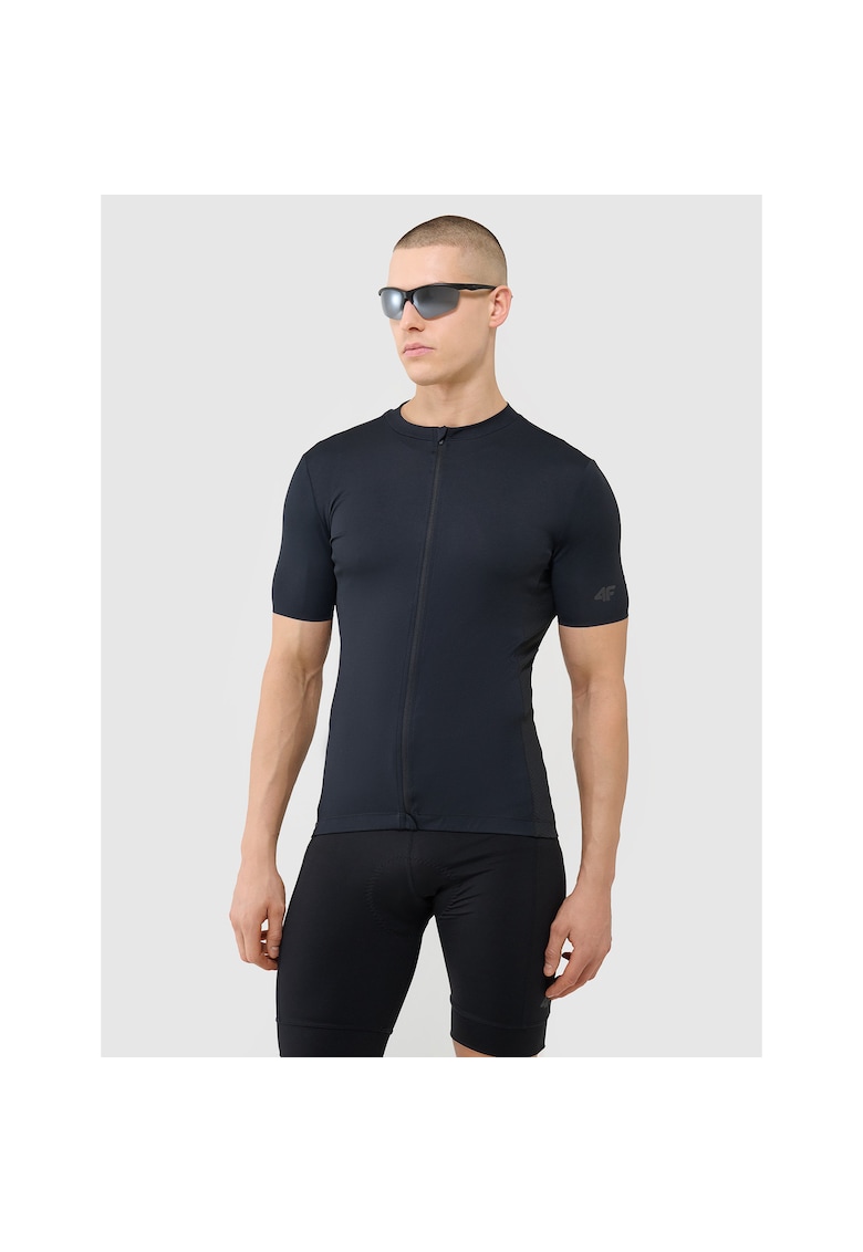Tricou ciclism  negru - slim fit - uscare rapida - sintetic