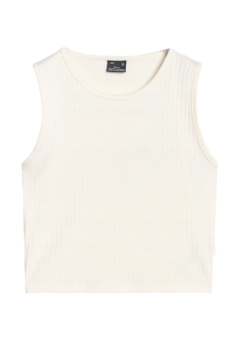 Oferte la Top dama alb din bumbac - Alb