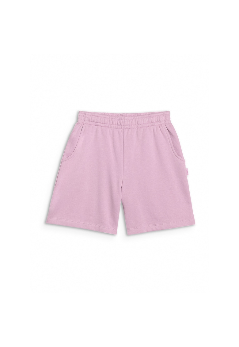 Pantaloni scurti copii -  bumbac - violet - croiala normala - fara captuseala