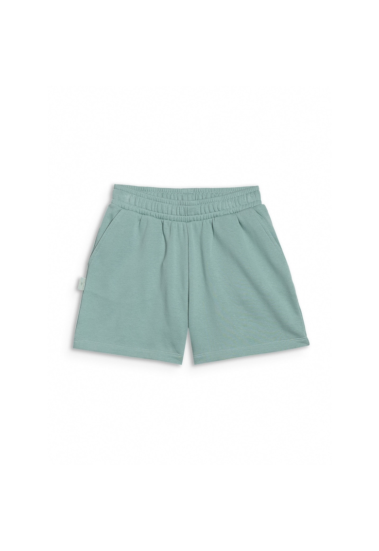 Pantaloni scurti copii -  supradimensionati - fara captuseala - turcoaz - bumbac
