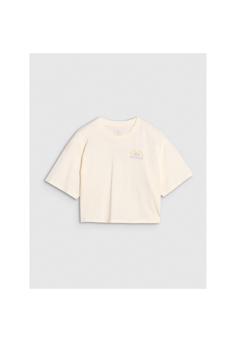 Tricou fete JWSS25TTSHF1868-11S - 4F - Bumbac - Alb