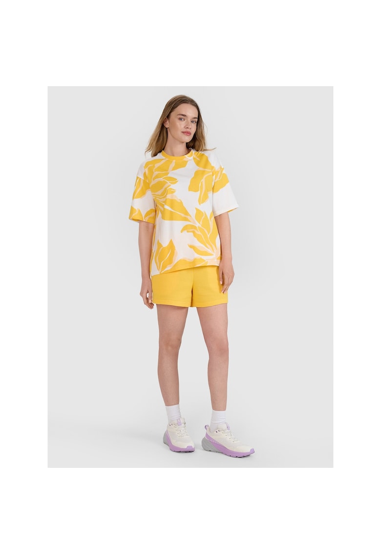 Pantaloni sport dama -  galben - bumbac
