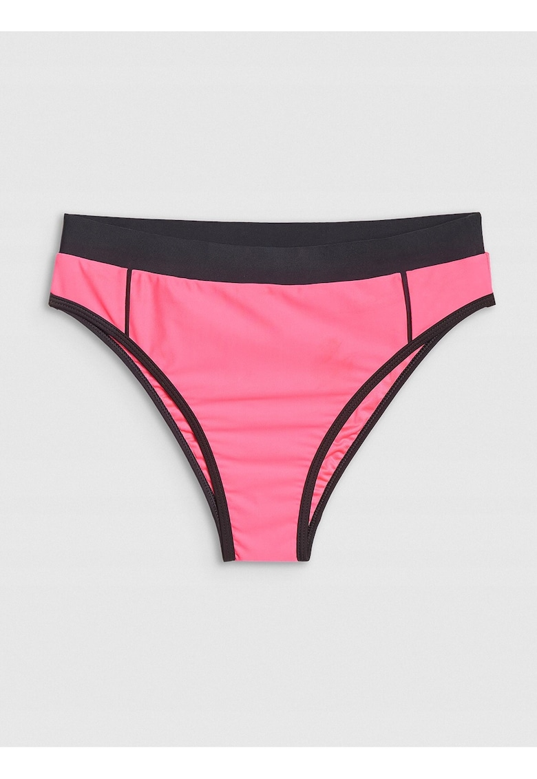 Slip de bikini pentru femei  roz - elastic - talie medie - sintetic