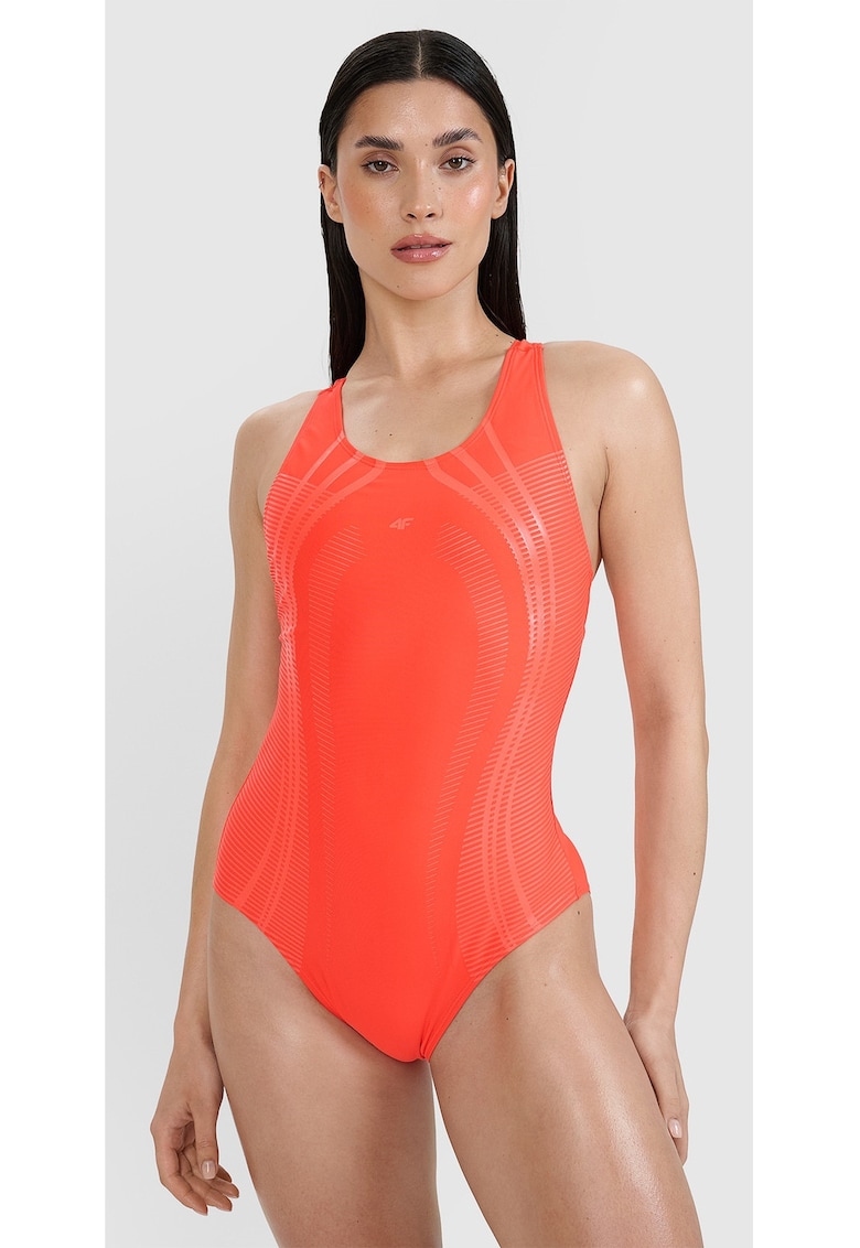 Costum de baie dintr-o singura piesa  rosu - elastan