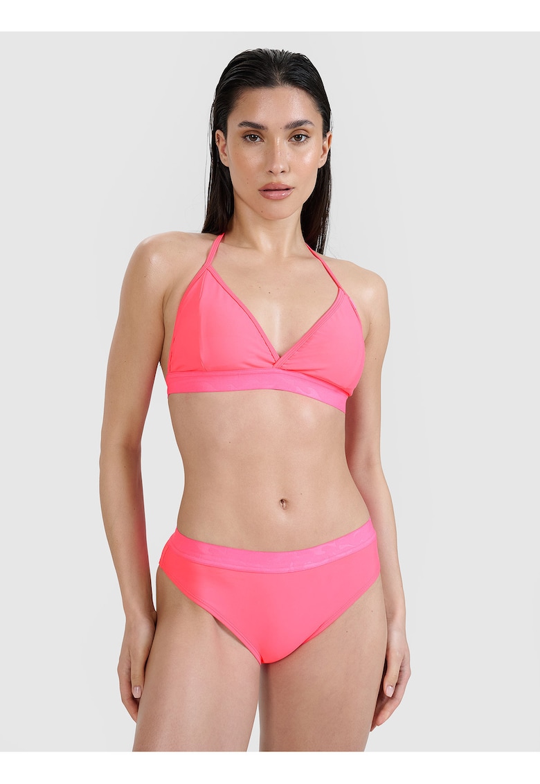 Top bikini  roz - design clasic - cupe detasabile - sintetic