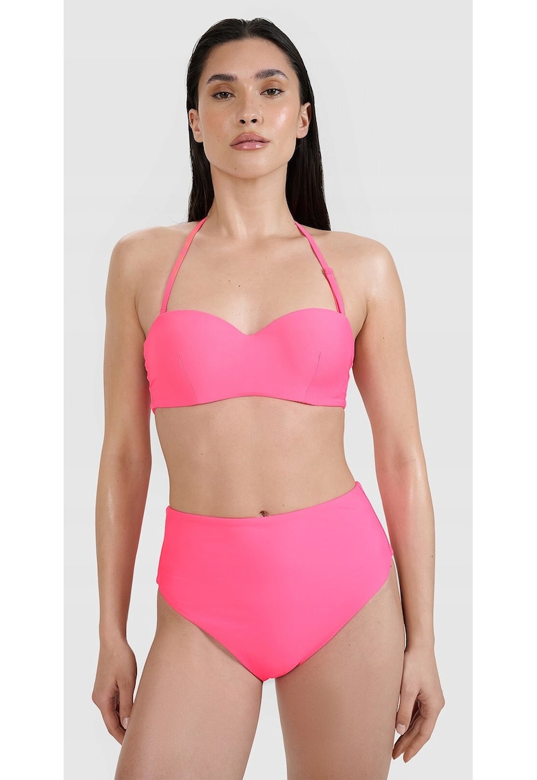Top bikini  roz - elastic - balconette - sintetic