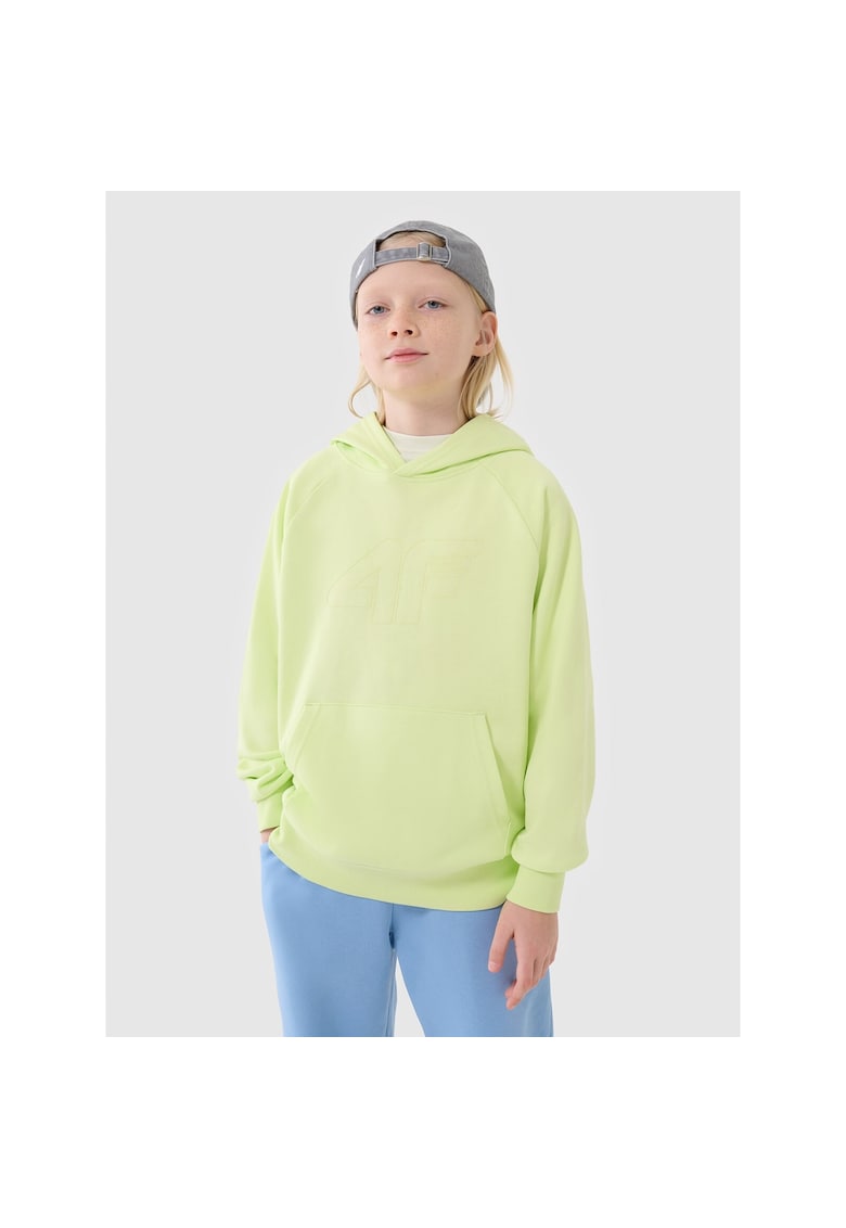 Hanorac copii -  supradimensionat - verde - bumbac 80%