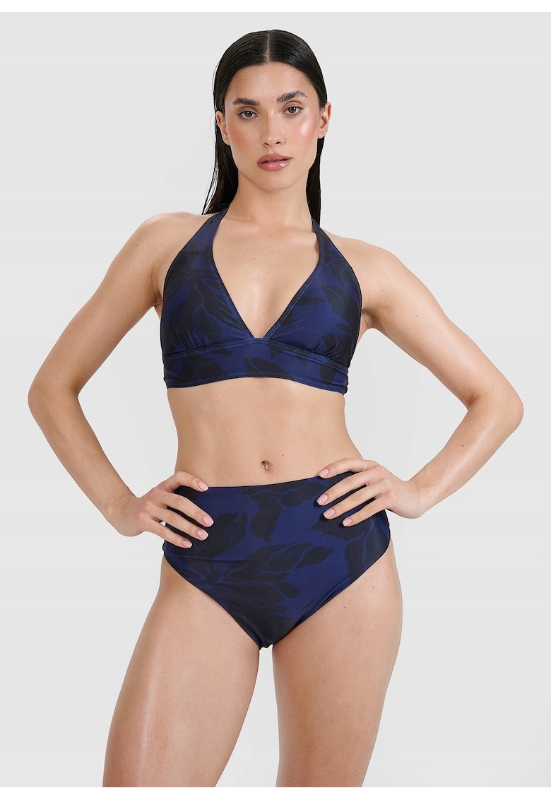 Sutien de bikini dama  model halter - violet - material sintetic - cupe detasabile