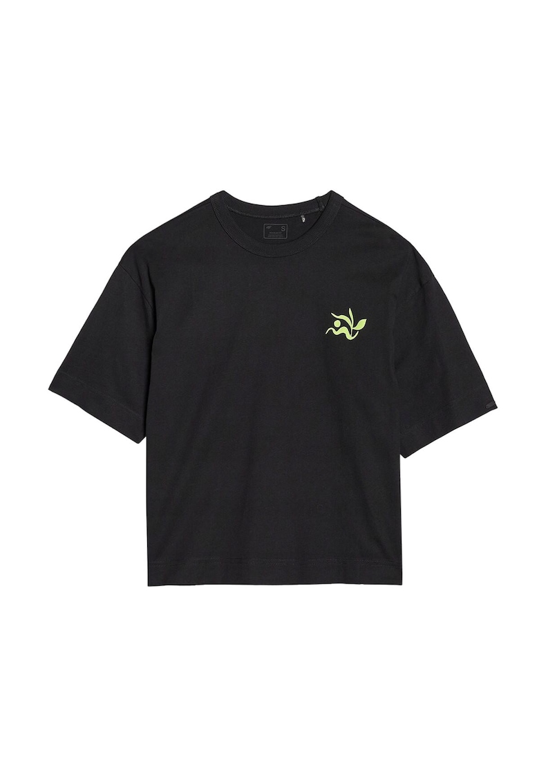 Tricou dama WSS25TTSHF1967-20S - 4F - Bumbac - Negru