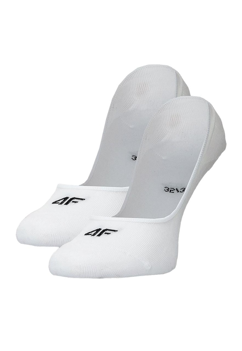 Sosete Fara Cusaturi  Femei - Set 2 Perechi - Bumbac - No-Show - Alb - Sportstyle