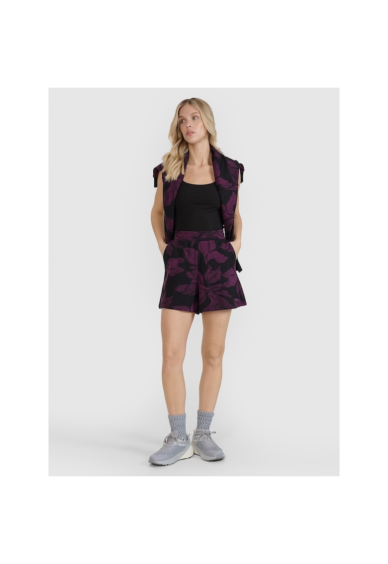 Pantaloni sport dama  mov/negru - de trening