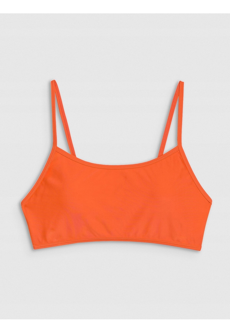 Sutien de bikini  portocaliu - material elastic - cupe detasabile - sintetic