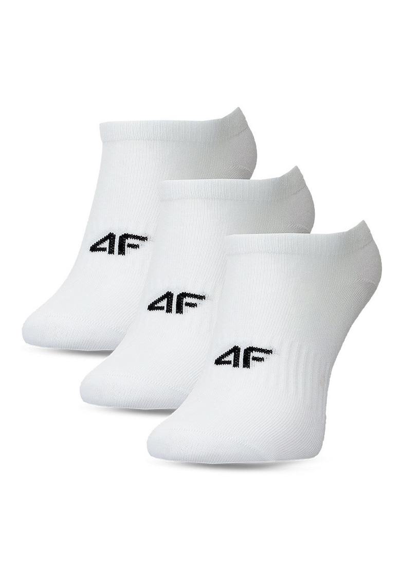 Sosete Talpici Femei Sportstyle  3 Perechi - Bumbac 70% - Taiere Joasa Invizibila - Marimi 35-42 - Alb