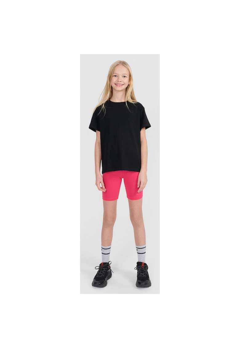Colanti sport  pentru fete - roz - slim - din bumbac