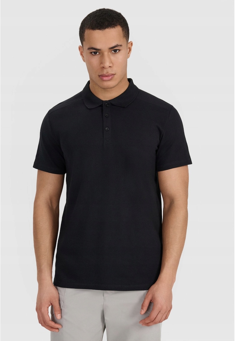 Tricou polo barbat  negru - bumbac - croiala regulata - negru