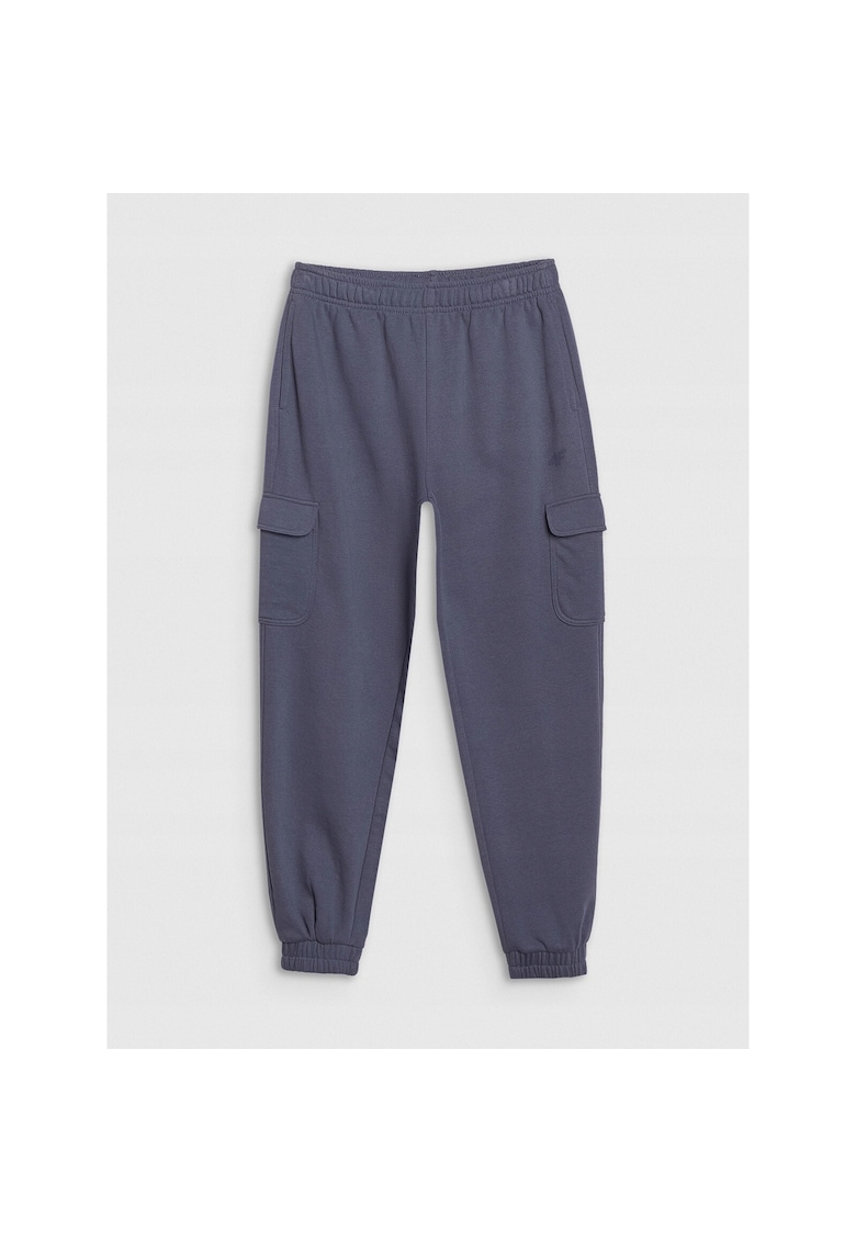 Oferte la Pantaloni sport copii -  pentru fete - gri - stil sportiv - textil