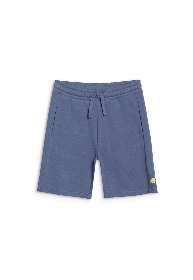 Pantaloni scurti sport baieti -  albastru - bumbac si poliester - fara captuseala - cu 2 buzunare