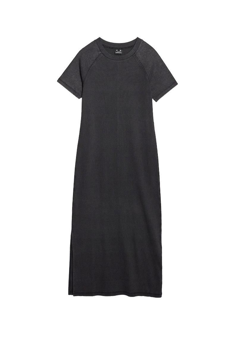 Rochie midi  din tricot - bumbac - negru
