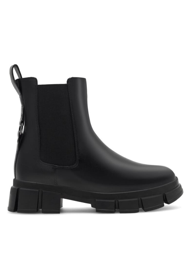 Ghete copii - 56055 -  Piele naturala - Negru