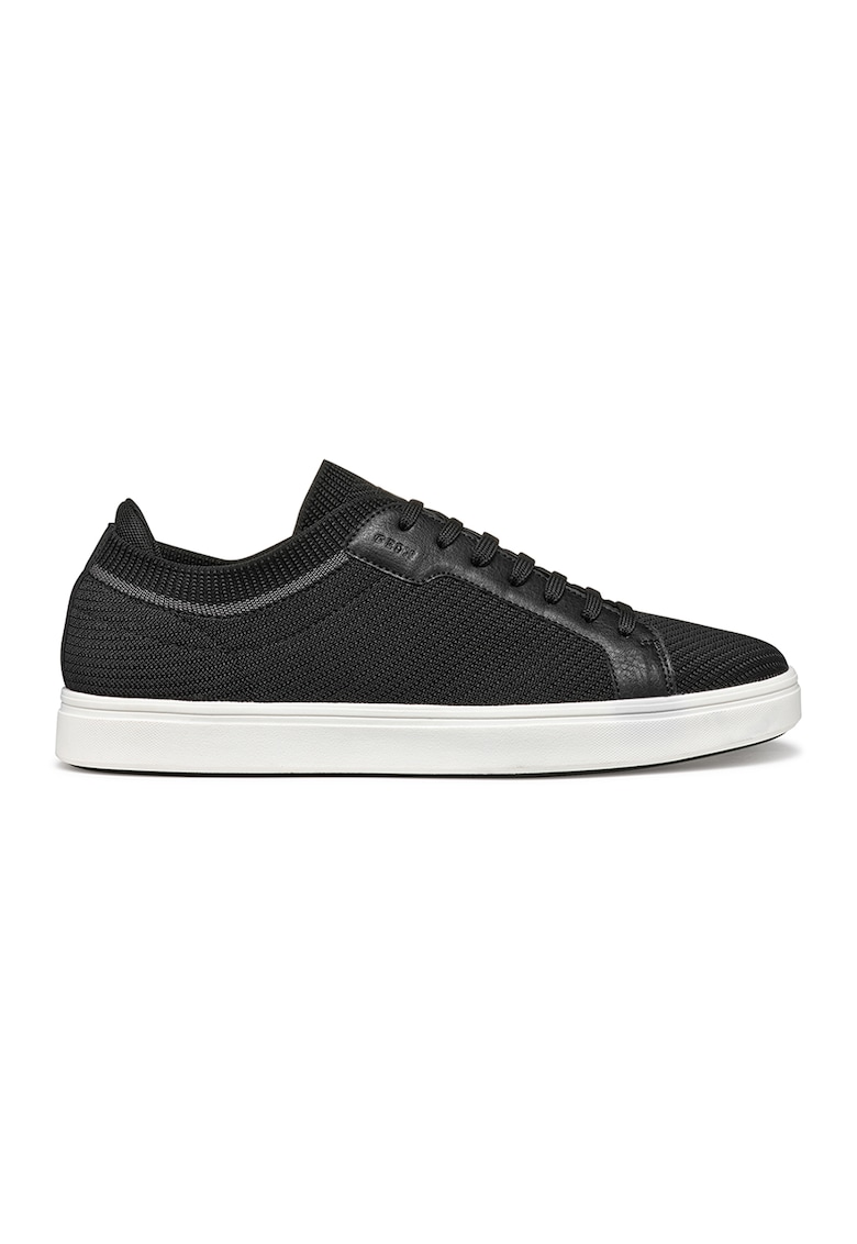 Pantofi sport din material textil cu logo - Negru stins/Alb murdar