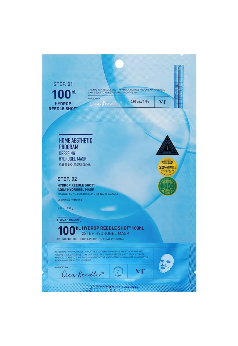 Masca de fata  Hydrop Reedle Shot 100 cu hidrogel - 2 pasi 1 -5g+33g