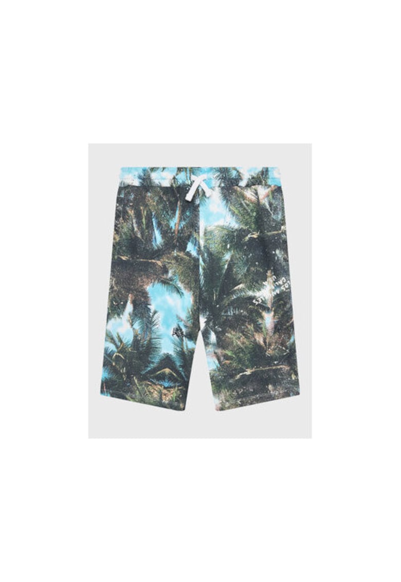 Pantaloni scurti din bumbac cu print tropical