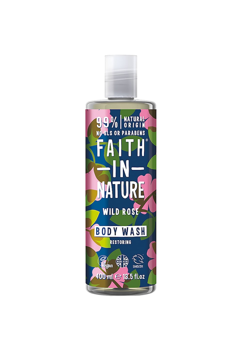 Gel de dus natural -  400 ml - Trandafir salbatic