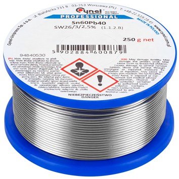 Rola Fludor SN60PB40 Cynel 1.0mm 250g