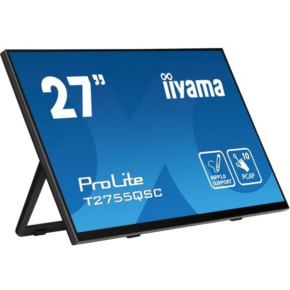 Monitor PS LED 27inch T2755QSC-B1 QHD 2560 x 1440 HDMI DIsplayPort Boxe Touchscreen Negru