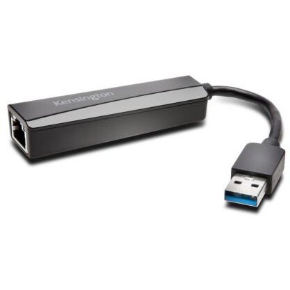 Adaptor retea Kensington UA0000E, USB 3.0 - RJ45, Black