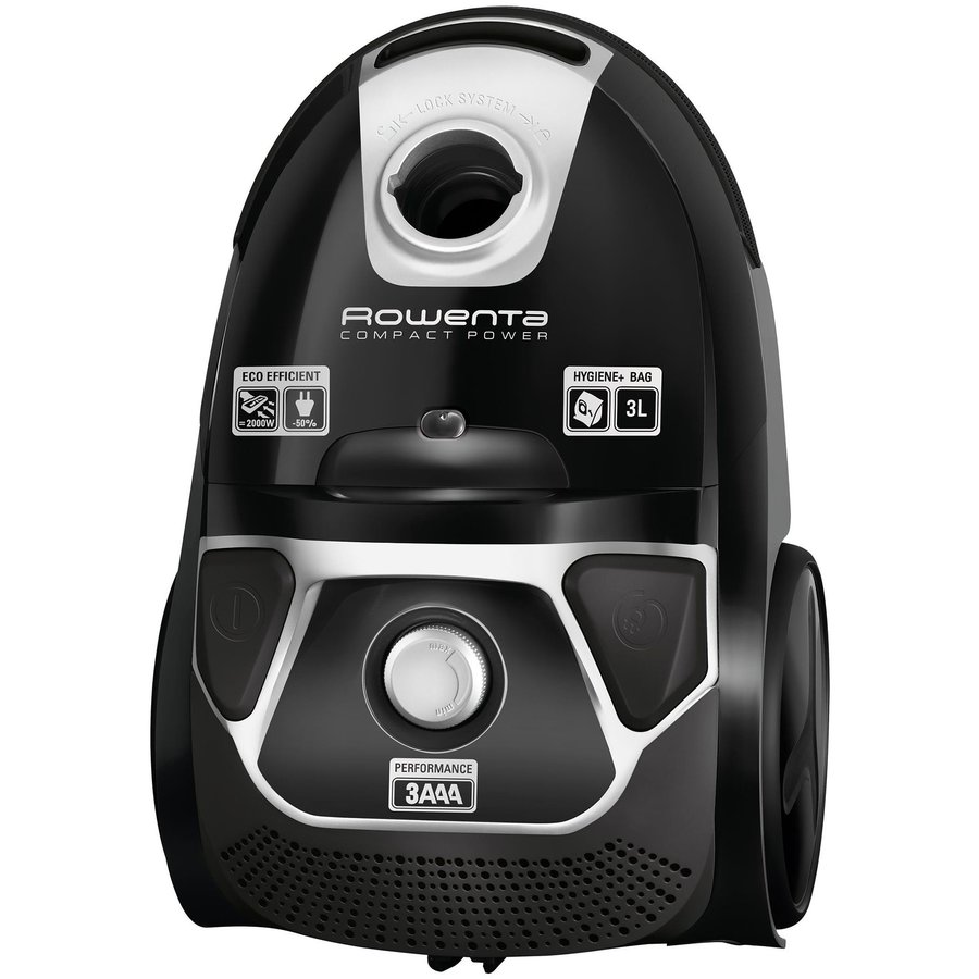 Aspirator Rowenta Compact Power Animal Care RO3985EA, 750W, Tub telescopic din metal, Sac Hygiene+, Negru