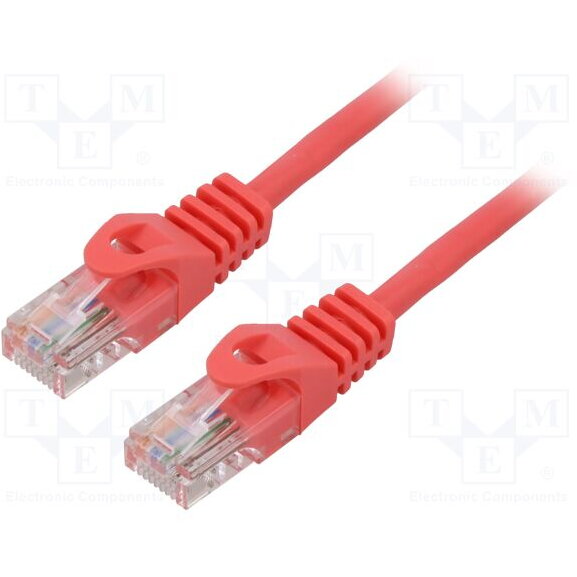 LANBERG PCU6-10CC-0100-R Lanberg Patchcord RJ45 cat. 6 UTP 1m red