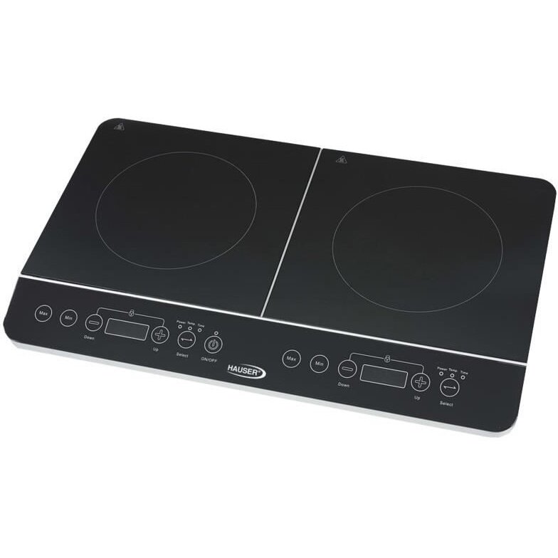 Plita cu inductie Hauser IC-2214, 3500W, 2 zone de gatit, negru