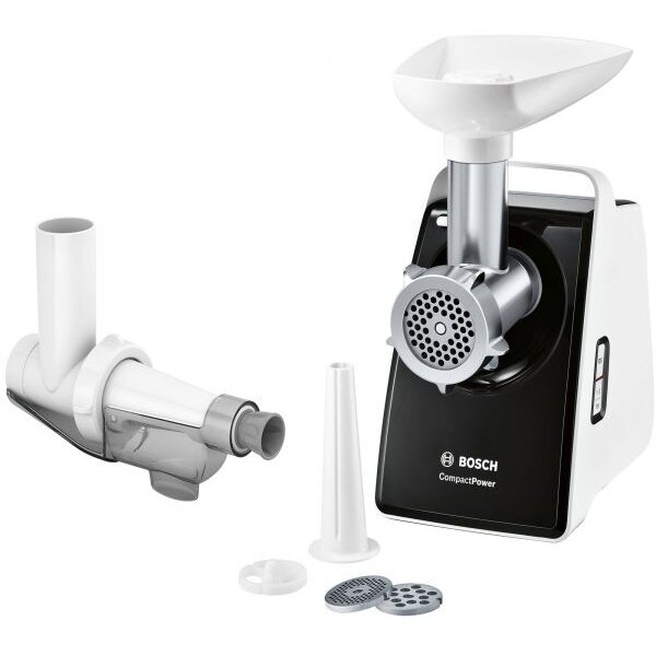 Masina de tocat carne Bosch MFW3X15B, 2000 W, 2.5 kg/min, Accesoriu suc rosii, 3site, palnie carnati, negru