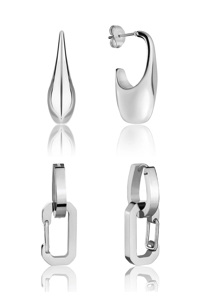 Oferte la Set de cercei de otel inoxidabil Iris - 2 perechi