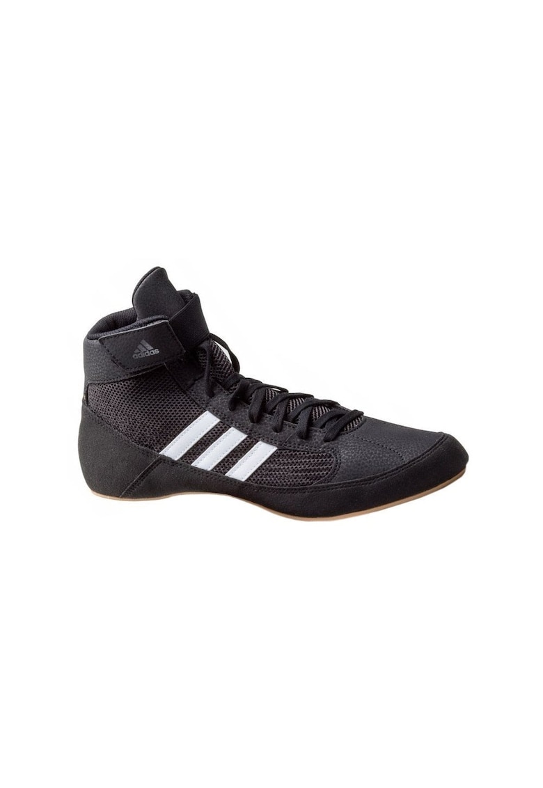 Pantofi pentru fotbal  talpa sintetica - inchidere sireturi si curea Velcro - texil - negru -