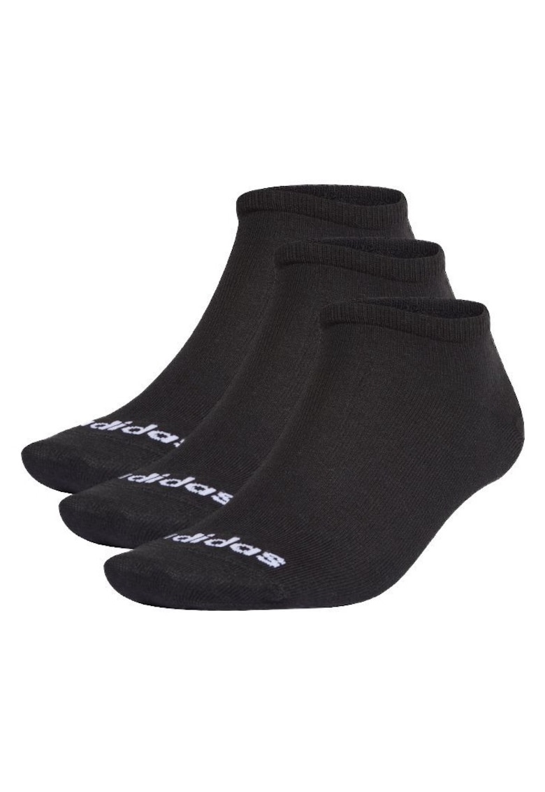 Set 3 perechi sosete sport unisex -  Bumbac/Poliester/Elastan - Negru -