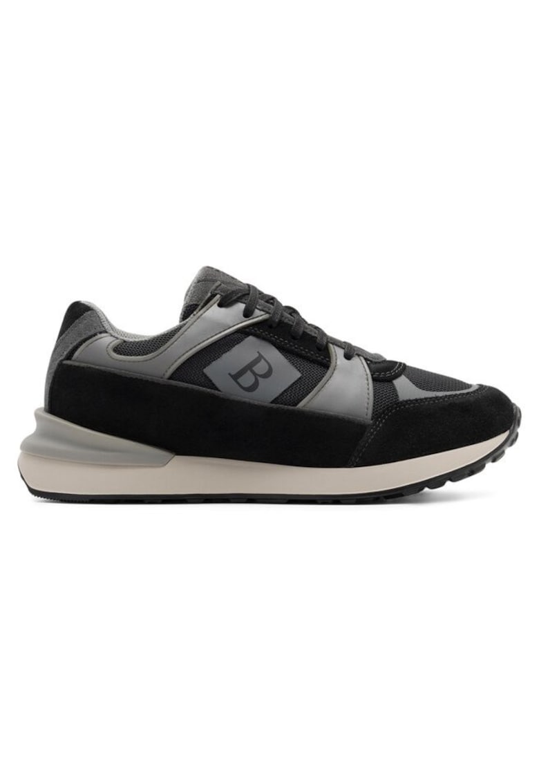 Tenisi barbati - 66979 -  Piele naturala - Negru