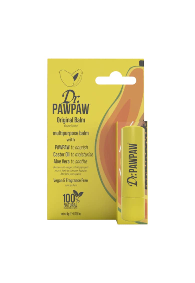 Balsam stick multifunctional cu pawpaw - ulei de ricin si aloe vera - Original Balm -  4 g