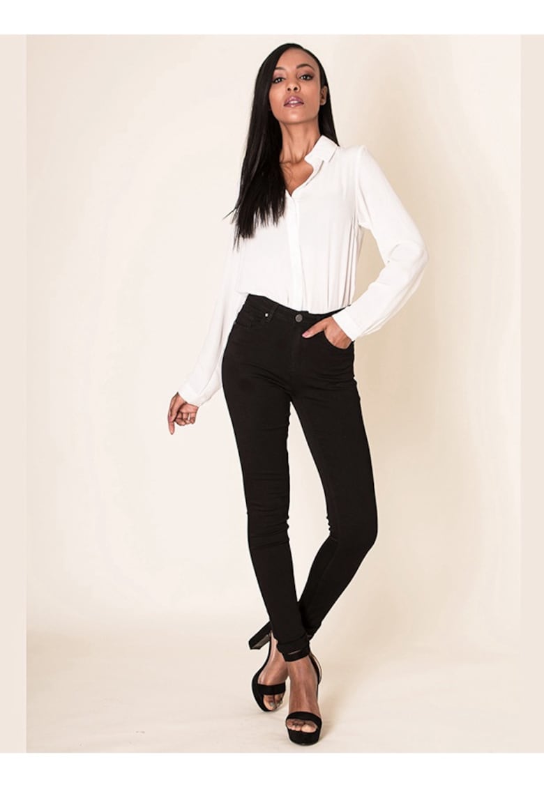 Blugi Dama Push-up Skinny  Negri P106N M8 16823 - Negru