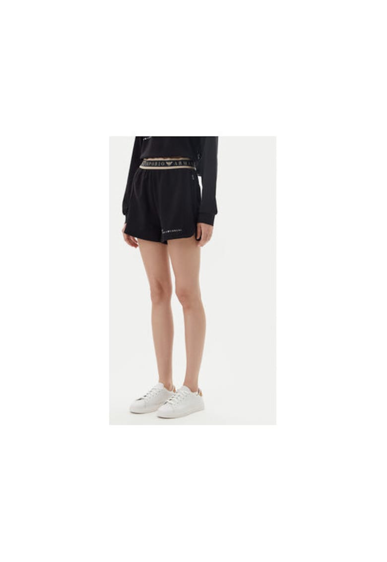 Pantaloni scurti sport dama  Emporio Armani - 7W000280 AF12501 - Poliester/Bumbac - Negru - Negru