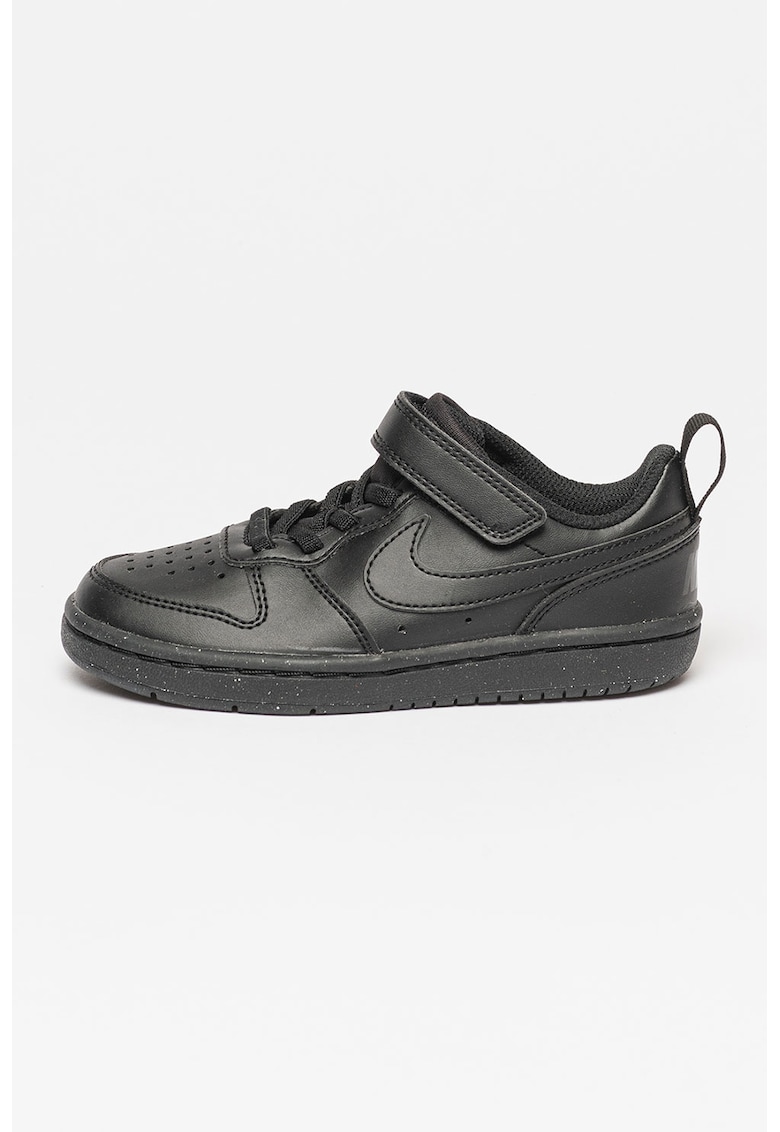 Pantofi sport Court Borough din piele ecologica cu inchidere velcro - Negru