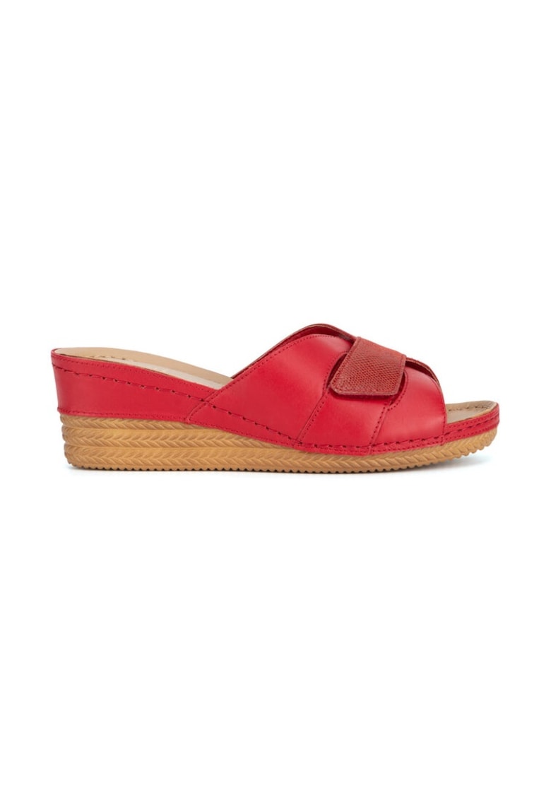 Slapi dama -  590559 - Piele naturala - Rosu - Rosu