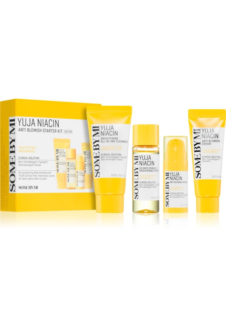 Set anti-imperfectiuni -  Yuja Niacin Anti Blemish - 4 produse - Cleanser - Toner - Ser - Crema - 30ml - 30 ml - 10 ml - 20g