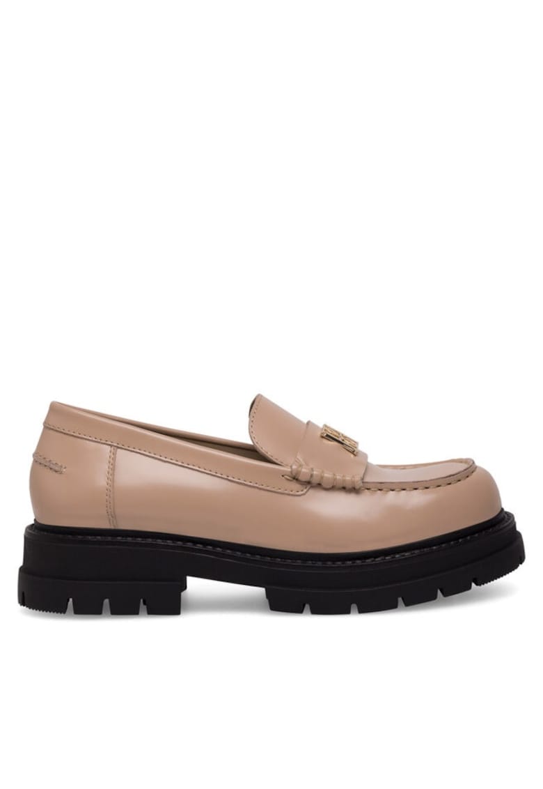Pantofi sport dama -  Piele naturala/Piele lacuita - Bej - Bej