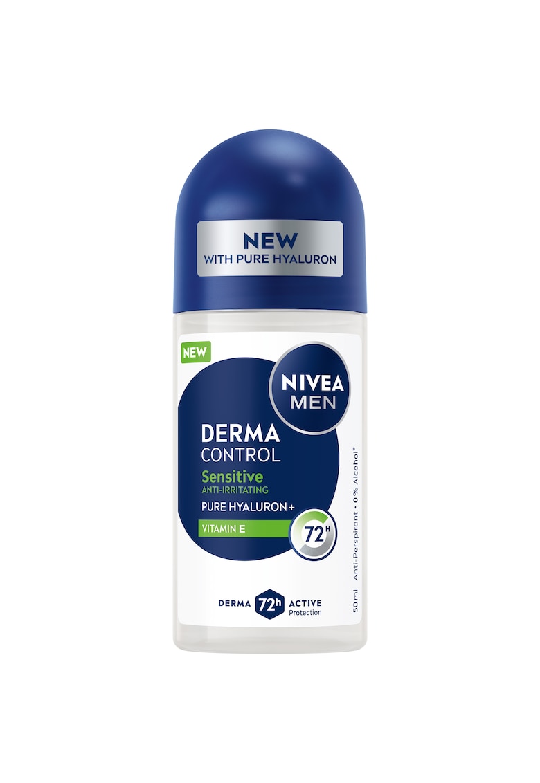 Deodorant roll-on  MEN Derma Control Sensitive - protectie antiperspiranta 72 de ore - 50 ml