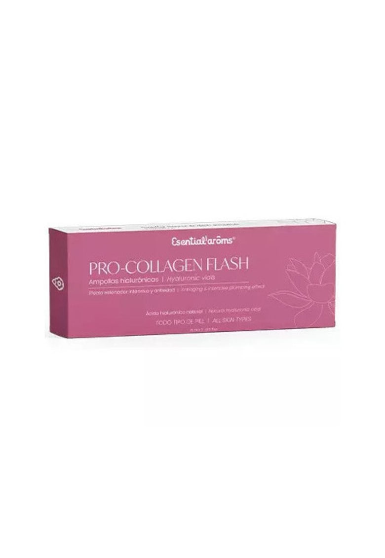 Fiole cu acid hialuronic natural -  Pro-collagen Flash - antiaging - 7 x 1.5ml
