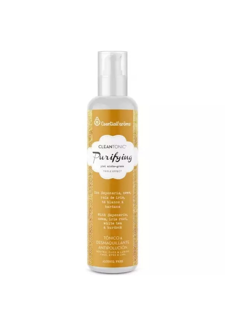 Lotiune tonica si demachiant bio anti poluare pentru fata - ochi si buze -  Cleantonic Purifying - 200 ml