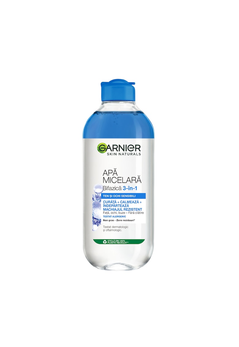 Apa micelara bifazica  cu apa de albastrele pentru ten si ochi sensibili - 400 ml