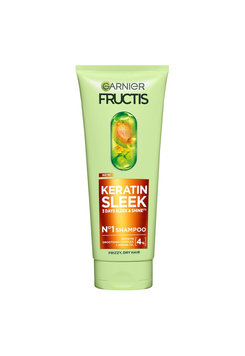 Sampon pentru par  Fructis Keratin Sleek cu keratina si ulei de argan - 200ml